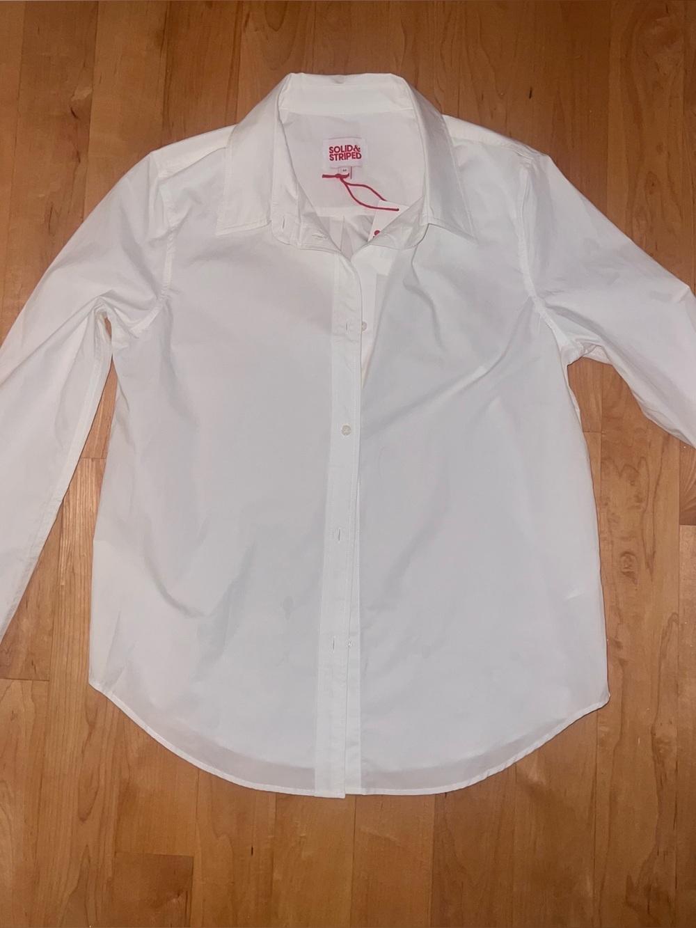 NWT The Lauren Shirt in White by Solid & Striped